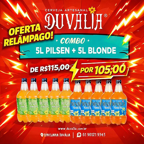 OFERTA RELÂMPAGO: 5L PILSEN + 5L BLONDE