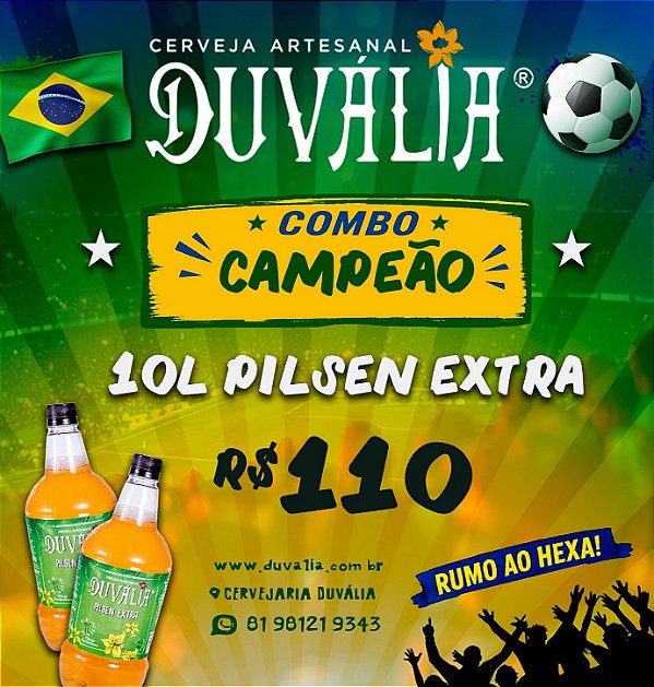 COMBO CAMPEÃO: 10L PILSEN EXTRA