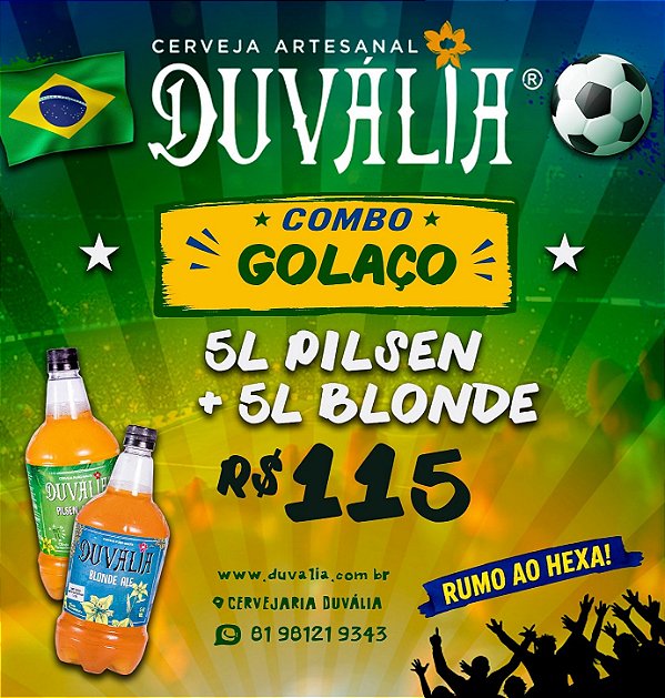 COMBO GOLAÇO: 5L PILSEN + 5L BLONDE