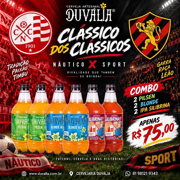 COMBO DO CLÁSSICO: 2L PILSEN + 2L BLONDE + 2L IPA