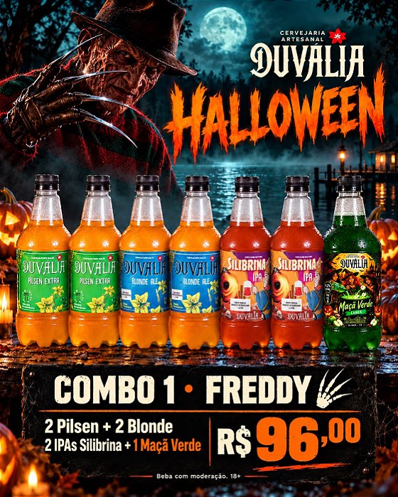 COMBO 1 HALLOWEEN: 2L PILSEN + 2L BLONDE + 2L IPA + 1L LAGER MAÇA VERDE