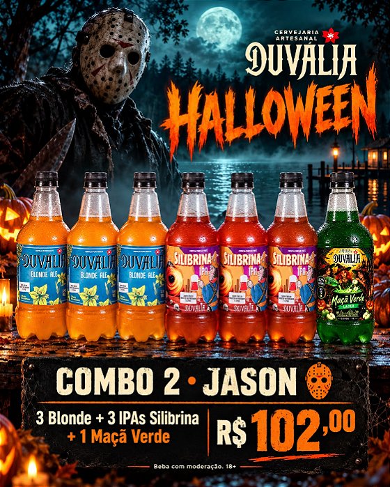 COMBO 2 HALLOWEEN: 3L BLONDE + 3L IPA SILIBRINA + 1L LAGER MAÇA VERDE