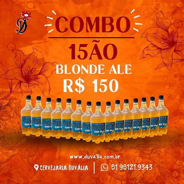 COMBO 15ÃO: 15L BLONDE ALE