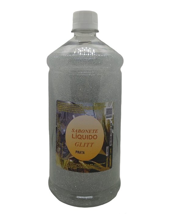 BASE SABONETE LIQUIDO GLITTER PRATA 1LT