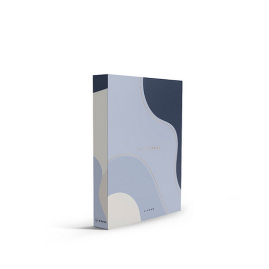 CAIXA LIVRO DECORATIVA BOOK BOX ORGANIC WAVE BLUE II 30X23X3
