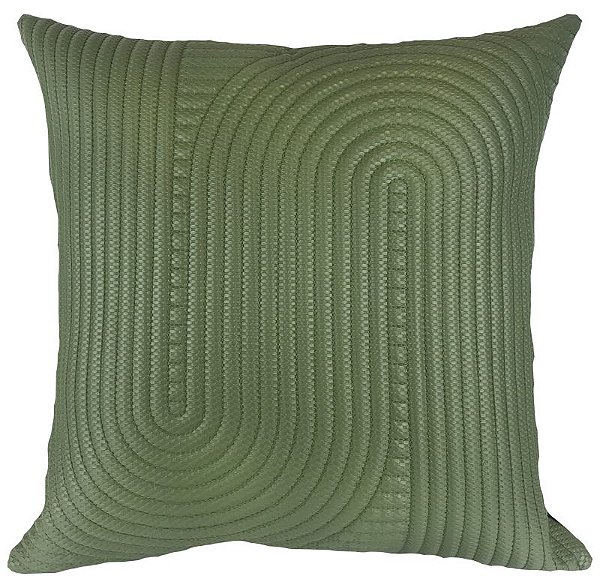 ALMOFADA COURO SNAKE 52X52 VERDE ALTO RELEVO