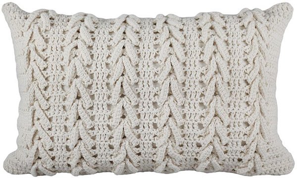 ALMOFADA CROCHÊ 35X58 EM ALGODÃO ARTESANAL MOD 2