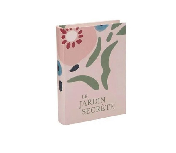 CAIXA LIVRO DECORATIVA BOOK BOX JARDIM - 25x18x4CM