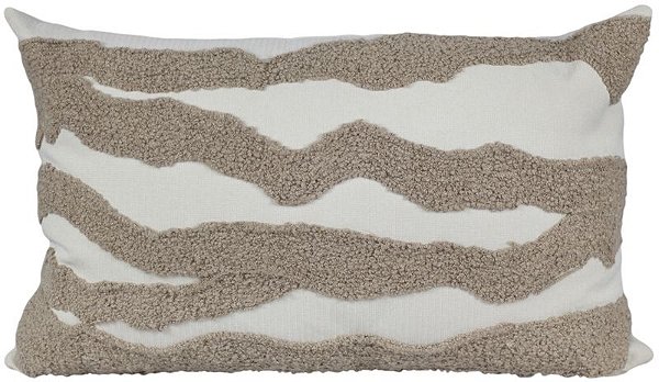 ALMOFADA  LINHO BEGE 35X52 BORDADO BOUBLE GEO FENDI