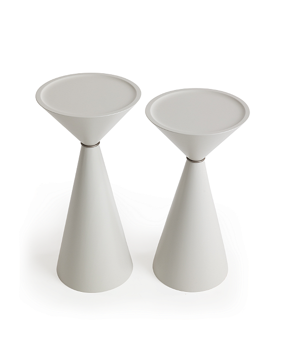 MESA LATERAL TULE - OFF WHITE