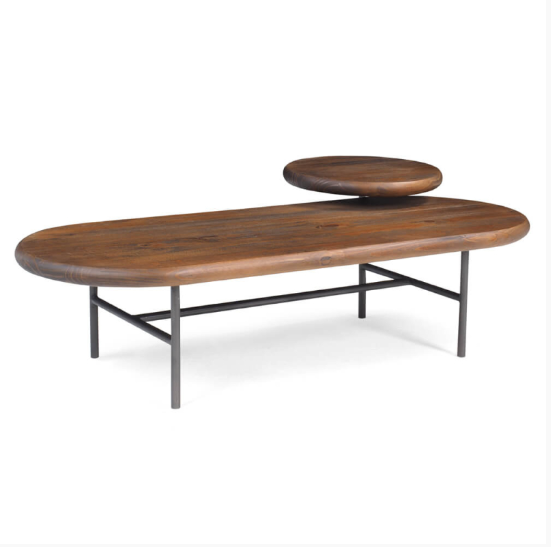 MESA DE CENTRO DECK - RUSTIC BROWN+GRAFITE