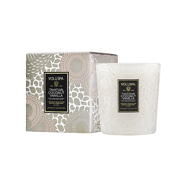 VELA VOLUSPA COPO DE VIDRO CLASSICO TAHITIAN COCONUT VANILLA - 60H