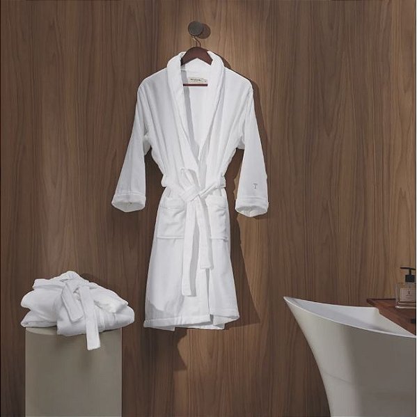 ROUPÃO 100% ALGODÃO AMALIA BRANCO - TRUSSARDI