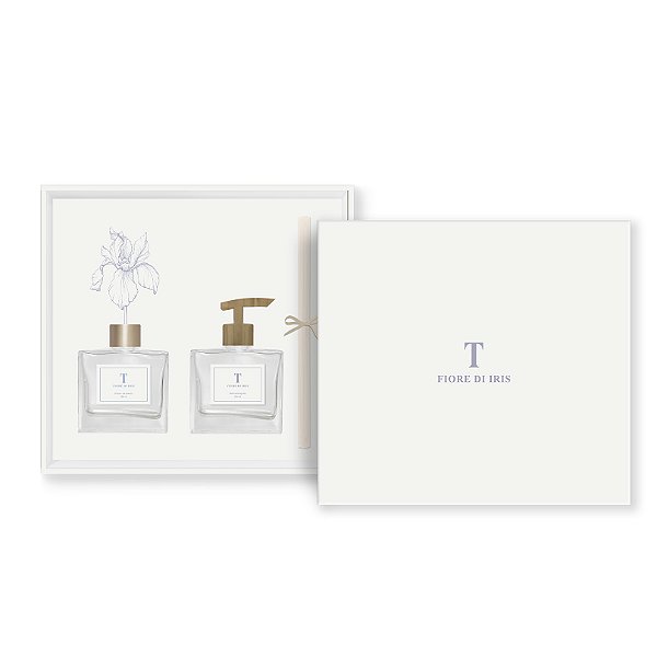KIT PRESENTE ÓLEO DIFUSOR FIORE DI IRIS - TRUSSARDI