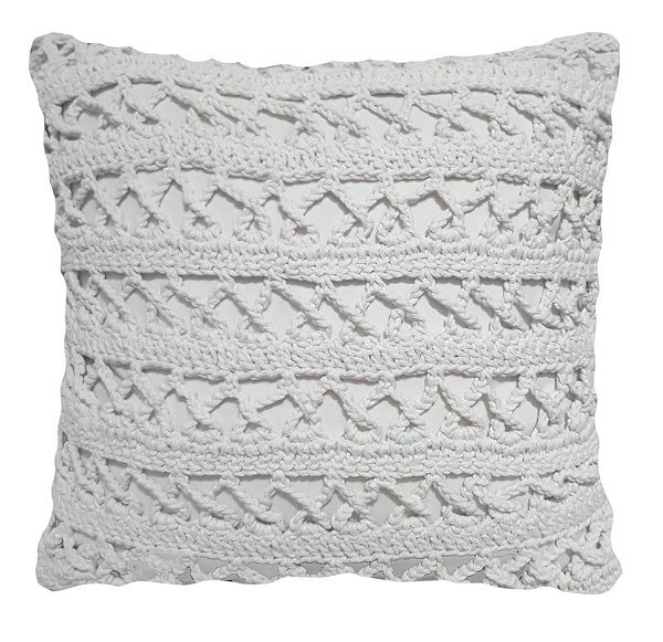 ALMOFADA CROCHE MANUAL 52X52 CRU