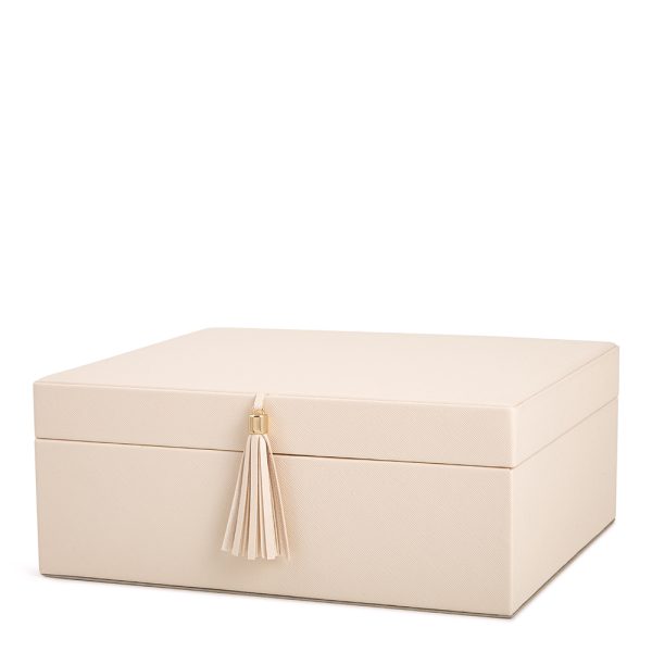 CAIXA EM MDF REVESTIMENTO EM PU OFF WHITE