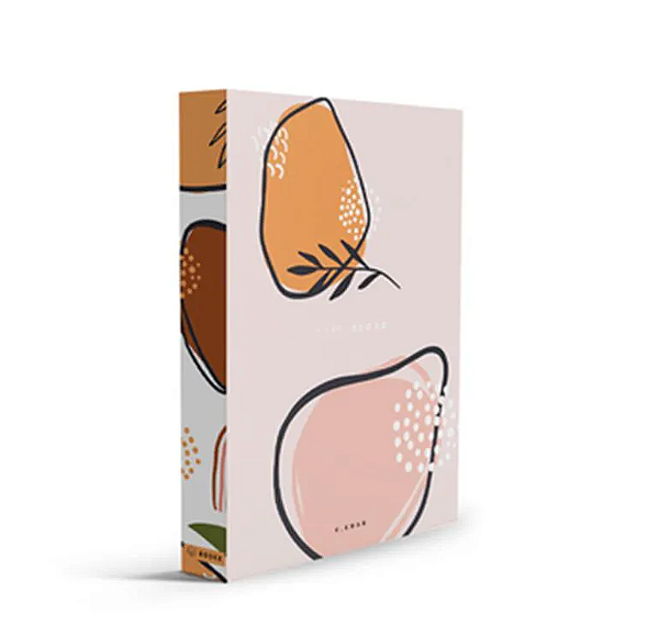 CAIXA LIVRO DECORATIVA BOOK BOX ORGANIC FORMS II 30X23X3CM