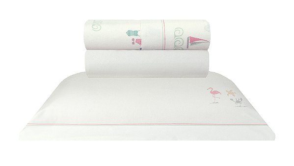 JOGO DE CAMA NATURALLE RIVIERA FRANCESA - PERCAL 200 FIOS 100% ALGODÃO