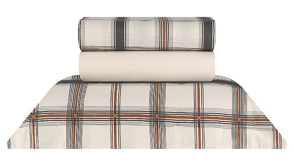 JOGO DE CAMA NATURALLE PAMPAS - PECAL 200 FIOS 100% ALGODÃO