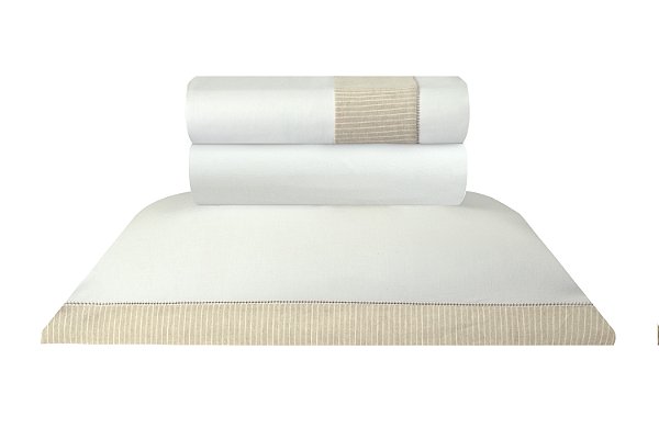 JOGO DE CAMA NATURALLE LINEN LYS - CETIM 300 FIOS 100% LINHO BELGA