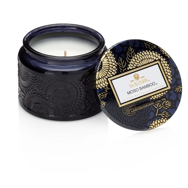 VELA VOLUSPA POTE DE VIDRO P MOSO BAMBOO - 25H