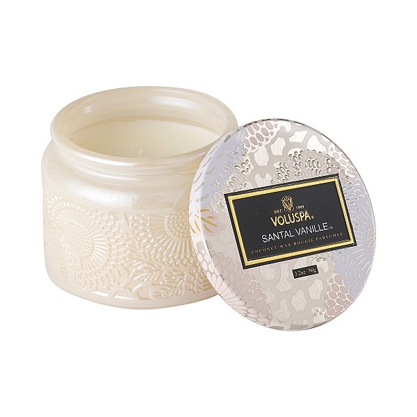 VELA VOLUSPA POTE DE VIDRO P SANTAL VANILLE - 25H