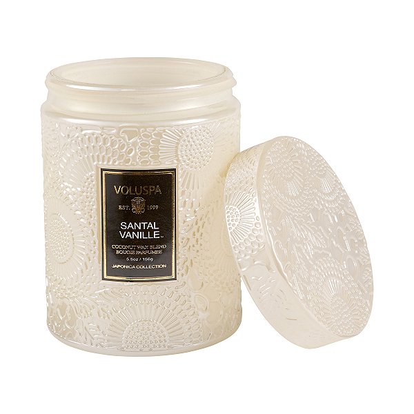 MINI VELA VOLUSPA POTE DE VIDRO SANTAL VANILLE - 50H