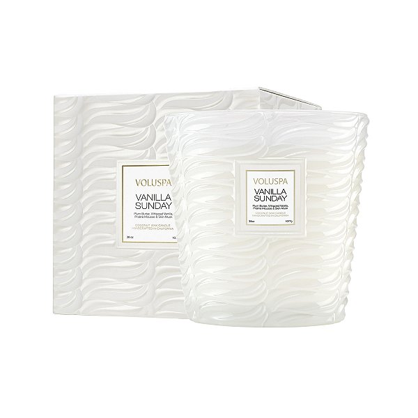 VELA COPO VIDRO CLASSICO VOLUSPA VANILLA SUNDAY - 60H