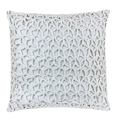 almofada em crochê manual