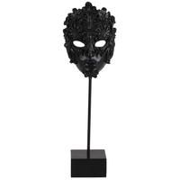ESCULTURA DECORATIVA MÁSCARA VENEZA PRETA