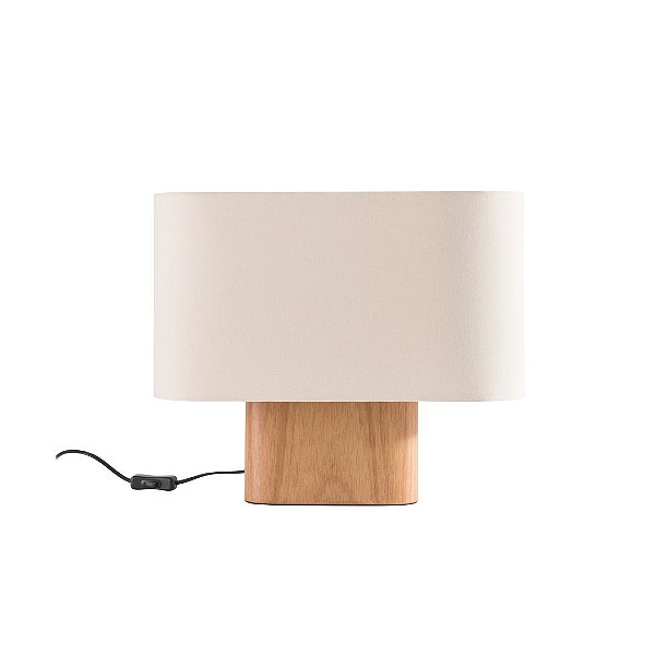 ABAJUR ELÍPTICO CÚPULA DE TECIDO