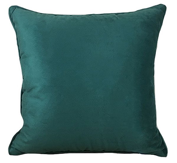 ALMOFADA VELUDO SOFT LISO 52X52 C/ CORDAO VERDE