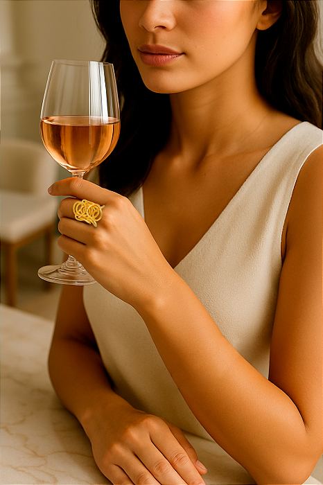 Anel Arabesco com Banho Fosco – Impacto e Elegância em Cada Traço