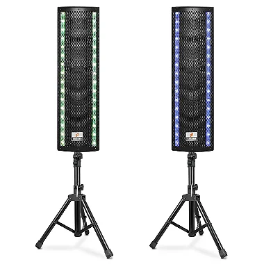 Kit Arcano 1 Kit duplo caixas de som ativas Arcano TOWER-GI 640W 6.5pol + 1 Microfone sem fio BB-2 + 1 Mesa de som MINIA-6N