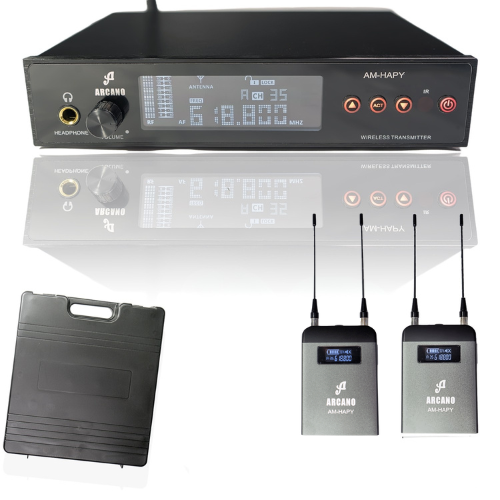 AM-HAPY(2) - Sistema para Fone de Ouvido sem fio Arcano, transmissor, receptor, bivolt