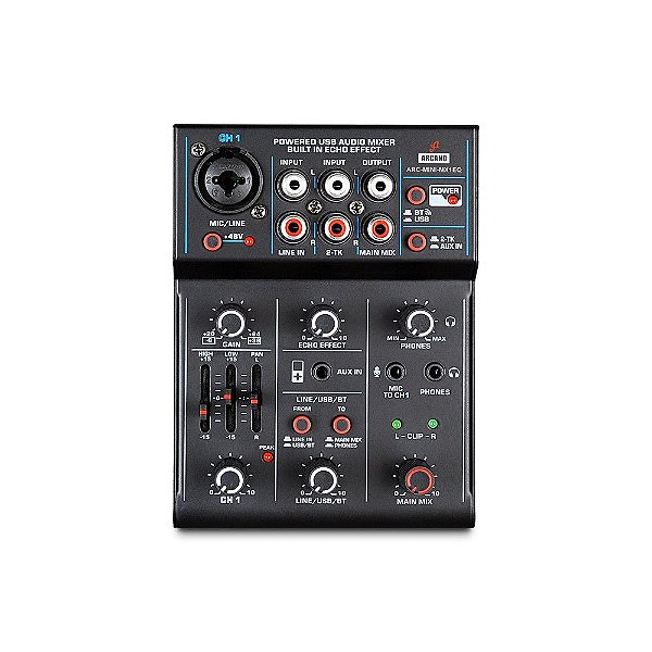 Mesa de som e interface USB Arcano ARC-MINI-MX1EQ