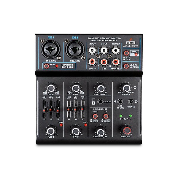 Mesa de som interface USB Arcano ARC-MINI-MX2EQ