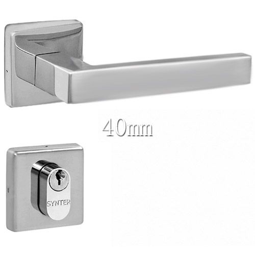 Fechadura Externa Inox 304 Polido 40mm Synter - Star Roseta Quadrada 07