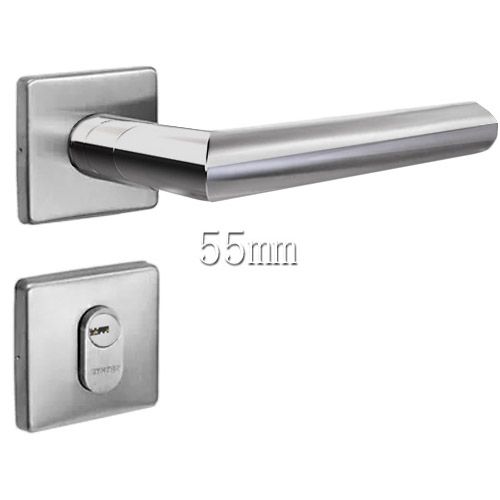 Fechadura Synter Multiponto Luck Roseta Quadrada 09 Inox 304 Escovado 55mm