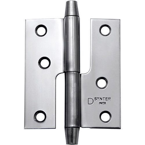 Dobradiça Hamburguesa Inox Polido 80x68mm Direita Cartela c/ 2 un. Synter