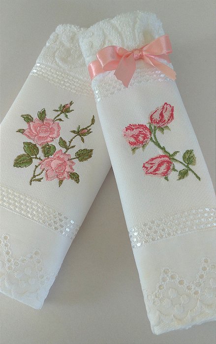 Kit toalhas de lavabo Dia das Mães