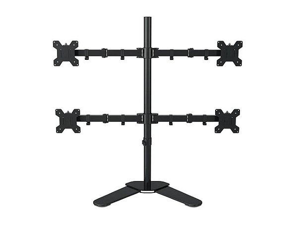 Suporte Articulado Topen Home Para 4 Monitores / TVs 13" até 27" Preto Em Aço