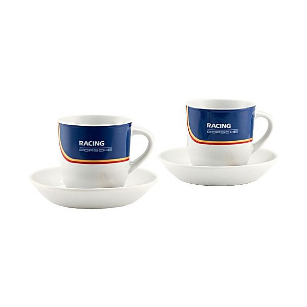 Xícaras expresso, edição limitada, design Rothmans Racing