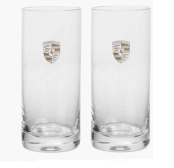 Conjunto de dois copos com emblema Porsche