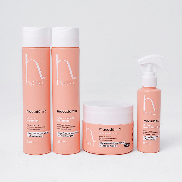 Kit para Cabelos Ressecados Macadâmia 4 Produtos
