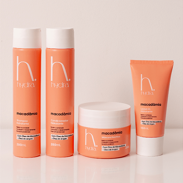 Kit Hydra Macadâmia para Cabelos Ressecados 4 Produtos