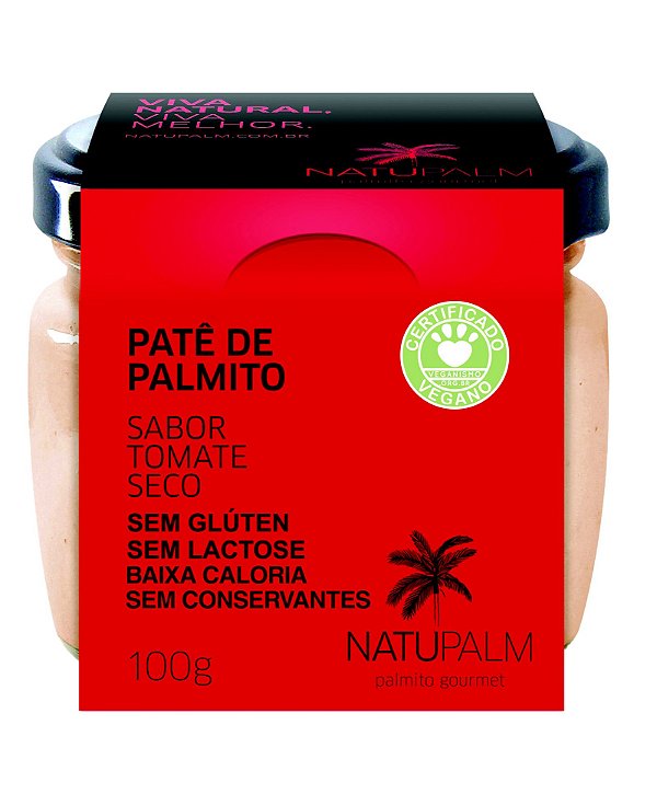Pate de Palmito Natupalm Sabor Tomate Seco 100g