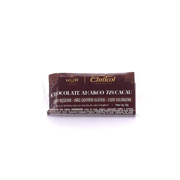 Chocolate em Barra Linha Vita 72% Cacau- 25g - Kur