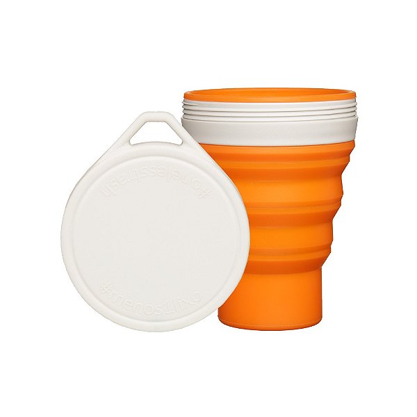 COPO RETRÁTIL MENOS1LIXO LARANJA