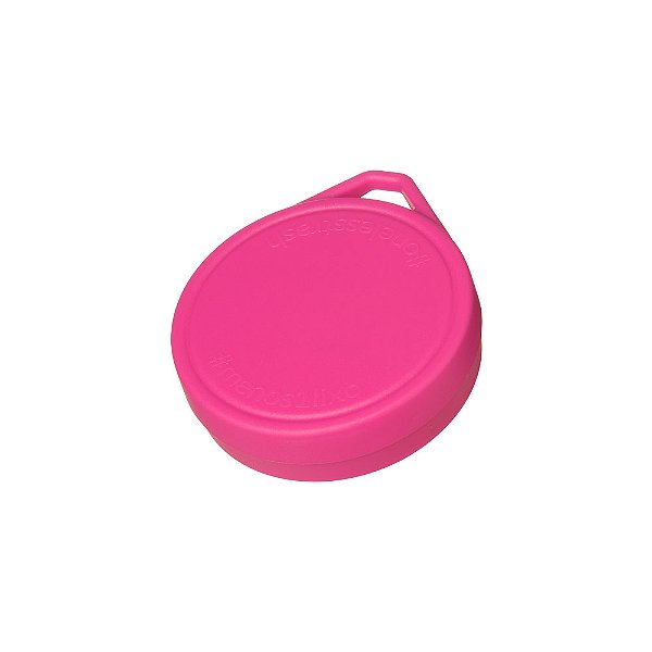 TAMPA COPO SILICONE RETRÁTIL MENOS 1 LIXO | ROSA